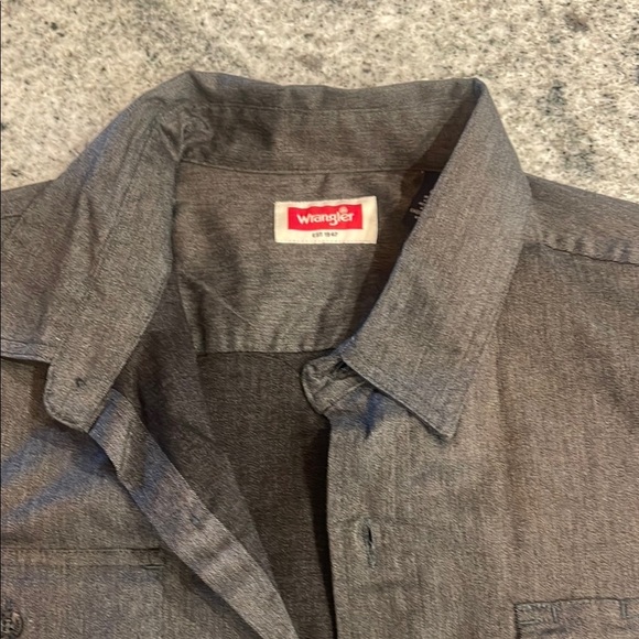 Wrangler Men's Gray Button-Up shirt Large - Picture 2 of 3